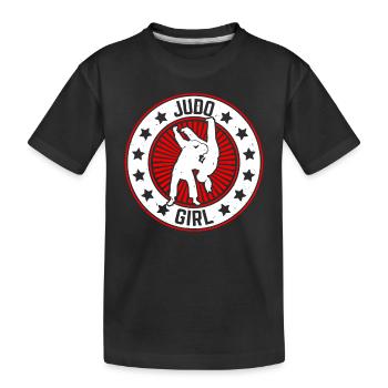 Judo Fille Judo Combattante Judo Arts Martiaux Judoka - T-shirt bio Premium Enfant - noir - Devant