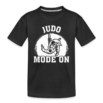 Judo Mode On Funny Judo Fighter - Kids' Premium Organic T-Shirt - black - Front