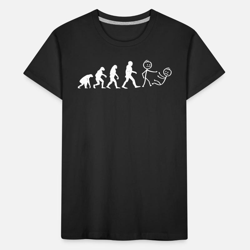 Funny Judo Evolution stick figure Judo Fighter Kinder Premium Bio T-Shirt