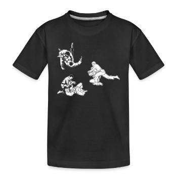 Judo fighter Judo Silhouette Judo - Kids' Premium Organic T-Shirt - black - Front