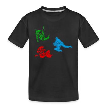 Judo fighter Judo Silhouette Judo Judoka - Kids' Premium Organic T-Shirt - black - Front