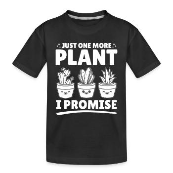 Juste une plante de plus, je vous le promets - Funny Gardening Qu - T-shirt bio Premium Enfant - noir - Devant