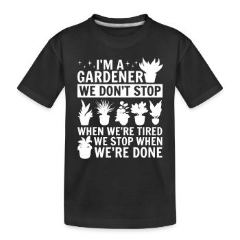 Hobby Gardener Gardener Funny Gardening - Kinder Premium Bio T-Shirt - Schwarz - Vorne