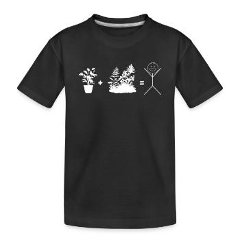 Drôle de jardinage stick figure Hobby Gardener - T-shirt bio Premium Enfant - noir - Devant