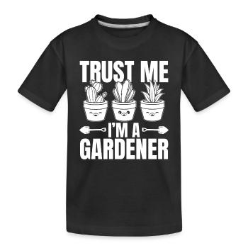 Jardinier amateur de jardinage drôle - Croyez-moi, je suis un Ga - T-shirt bio Premium Enfant - noir - Devant