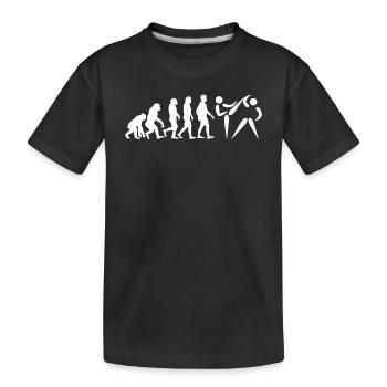 Wing Chun Evolution stick figure Wing Chun Fighter - Kids' Premium Organic T-Shirt - black - Front