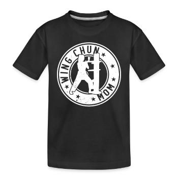 Wing Chun Mom Wing Chun Mama - Kinder Premium Bio T-Shirt - Schwarz - Vorne