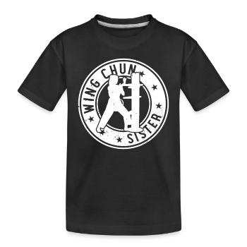Wing Chun Sister Wing Chun Sister - Kinder Premium Bio T-Shirt - Schwarz - Vorne