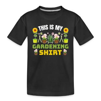 Voici ma chemise de jardinage Jardinier Paysagiste - T-shirt bio Premium Enfant - noir - Devant
