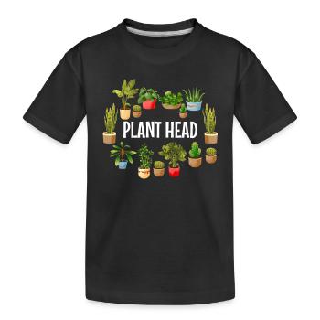 Jardinage - Tête de plante - Aménagement paysager Hobby Gardene - T-shirt bio Premium Enfant - noir - Devant