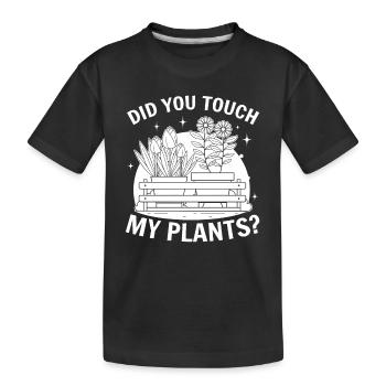 Jardinier amateur - Avez-vous touché mes plantes - T-shirt bio Premium Enfant - noir - Devant