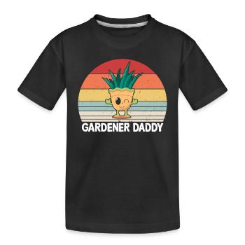 Gardening Daddy Hobby Gardener Daddy - Kinder Premium Bio T-Shirt - Schwarz - Vorne