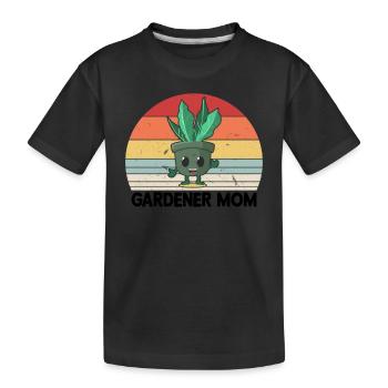 Jardinage Maman Jardinière Maman - T-shirt bio Premium Enfant - noir - Devant