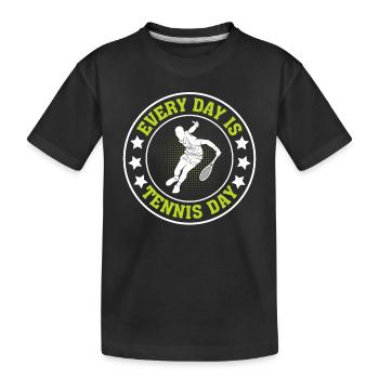Chaque jour est la journée du tennis - Tennis Lover Tennis Play - T-shirt bio Premium Enfant - noir - Devant