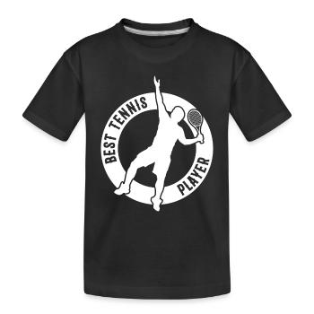 Meilleur joueur de tennis - Tennis Sport Joueur de tennis - T-shirt bio Premium Enfant - noir - Devant