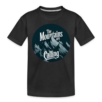 Bergsteiger Design - Reiselust und Fernweh - Kinder Premium Bio T-Shirt - Schwarz - Vorne