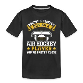 Air Hockey player Funny Air Hockey player - Kinder Premium Bio T-Shirt - Schwarz - Vorne