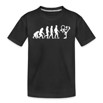 Funny Taekwondo Evolution stick figure Taekwondo - Kids' Premium Organic T-Shirt - black - Front