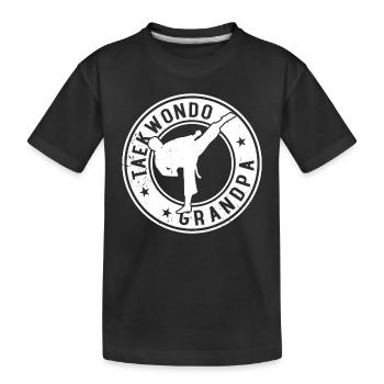 Taekwondo Grandpa Taekwondo Fighter Taekwondo Gran - Kids' Premium Organic T-Shirt - black - Front