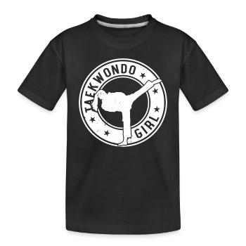 Taekwondo Girl Taekwondo Fighter Taekwondo Girl - Kids' Premium Organic T-Shirt - black - Front