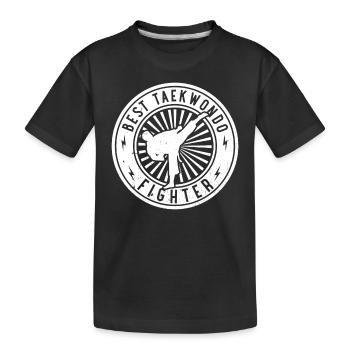 Best Taekwondo Fighter - Taekwondo - Kids' Premium Organic T-Shirt - black - Front