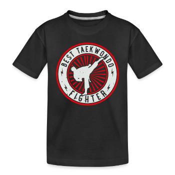 Best Taekwondo Fighter - Taekwondo Martial Arts - Kids' Premium Organic T-Shirt - black - Front