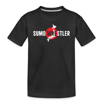 Lutteur de sumo Arts martiaux Sumo Lutte japonaise - T-shirt bio Premium Enfant - noir - Devant