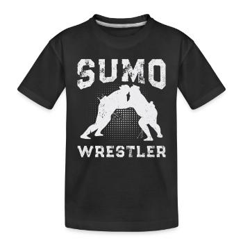 Combattant de sumo Lutteur de sumo Lutte de sumo - T-shirt bio Premium Enfant - noir - Devant