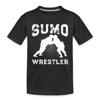Lutte Sumo Combattant de Sumo Lutteur de sumo - T-shirt bio Premium Enfant - noir - Devant