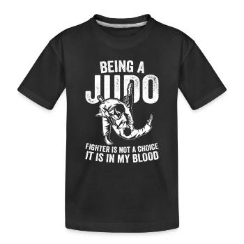 Être un combattant de judo n’est pas un choix, c’est dans ma b. - T-shirt bio Premium Enfant - noir - Devant