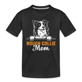 Rough Collie Mom Rough Collie Dog Lover Rough Coll - Kinder Premium Bio T-Shirt - Schwarz - Vorne