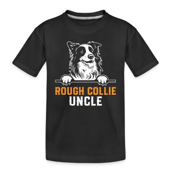Rough Collie Dog Lover Uncle Rough Collie Uncle - Kinder Premium Bio T-Shirt - Schwarz - Vorne