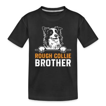 Rough Collie Dog Lover Brother Rough Collie Brothe - Kids' Premium Organic T-Shirt - black - Front