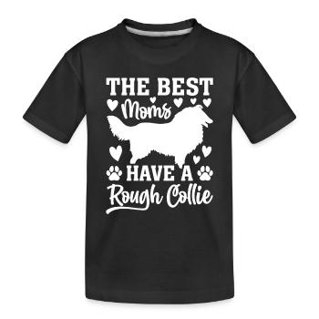 Rough Collie Mama - The best moms have a Rough Col - Kids' Premium Organic T-Shirt - black - Front