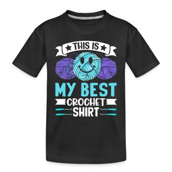 C’est ma meilleure chemise au crochet Crochet Crochet - T-shirt bio Premium Enfant - noir - Devant