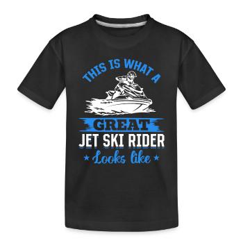 Voici à quoi ressemble un grand pilote de jet ski - Fu - T-shirt bio Premium Enfant - noir - Devant