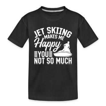 Le jetski me rend heureux pas tant que ça - Jetski - T-shirt bio Premium Enfant - noir - Devant
