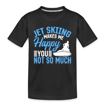 Le jetski me rend heureux pas tant que ça - Jetski - T-shirt bio Premium Enfant - noir - Devant
