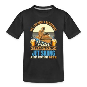 Pilote de jetski à la retraite - Je prévois de faire du jet ski & d - T-shirt bio Premium Enfant - noir - Devant