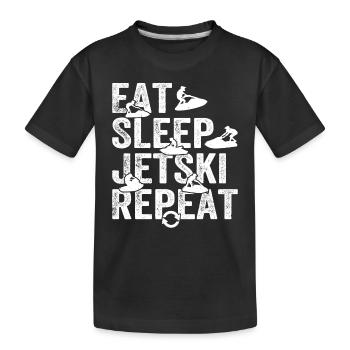 Eat Sleep Jetski Repeat - Jetskiing Jetski Racing - T-shirt bio Premium Enfant - noir - Devant