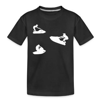 Jet Ski Silhouette Jet Skiing Jet Ski Driver - T-shirt bio Premium Enfant - noir - Devant