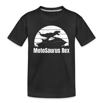 Jet Ski MotoSaurus Rex - Drôle de Jet Ski Dinosaure - T-shirt bio Premium Enfant - noir - Devant