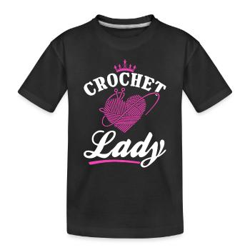 Crochet Fille Crochet Crochet - Crochet Lady - T-shirt bio Premium Enfant - noir - Devant