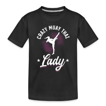 Folle Muay Thai Lady - T-shirt bio Premium Enfant - noir - Devant