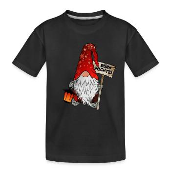 Office Gnome Christmas Gnome - Kids' Premium Organic T-Shirt - black - Front