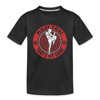 Muay Thai, c’est mon jeu - Muay Thai - T-shirt bio Premium Enfant - noir - Devant