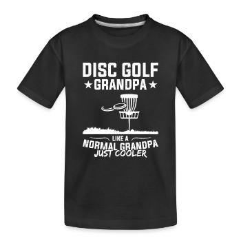 Disc Golf Grand-père Comme Un Papy Normal - Disc Gol - T-shirt bio Premium Enfant - noir - Devant