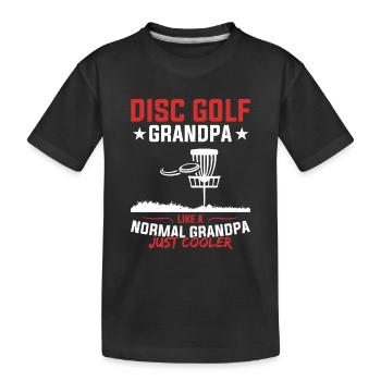 Disc Golf Grand-père Comme Un Papy Normal - Disc Gol - T-shirt bio Premium Enfant - noir - Devant