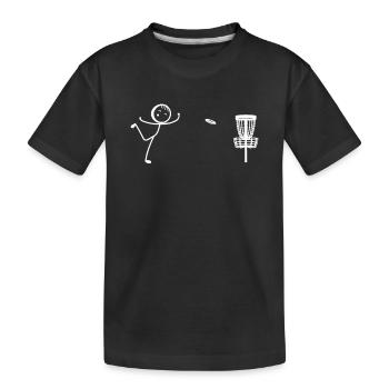 Disc Golf Stick Figure - Disc Golfing Funny Disc G - Kinder Premium Bio T-Shirt - Schwarz - Vorne
