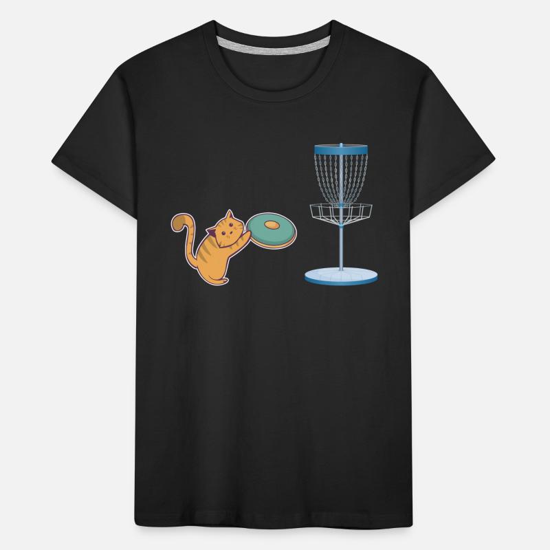 Chat qui joue au disc golf - Chat de disc golf T-shirt bio Premium Enfant